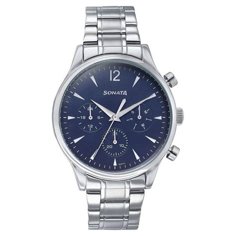 Buy Online Sonata Wedding Edit Quartz Multifunction Blue Dial Stainless ...