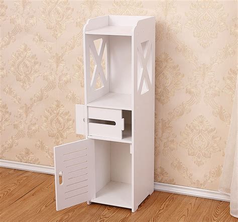 4 Layers Bathroom Cabinet Rack Cupboard Storage Sh... – Grandado