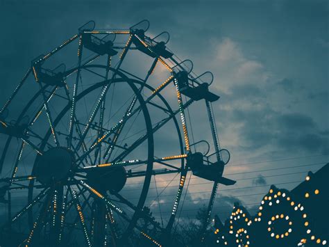 Download wallpaper 1400x1050 ferris wheel, night, backlight standard 4: ...