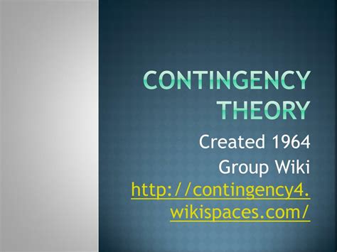 Image result for Contingency theory Overview