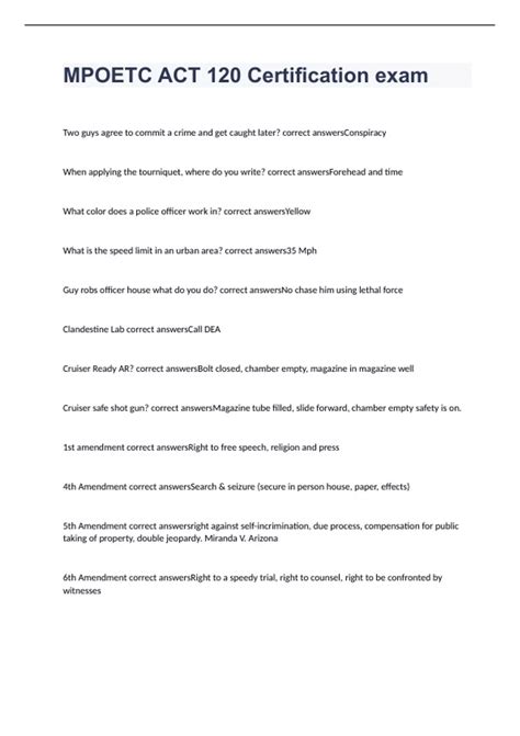 Act 120 Certification