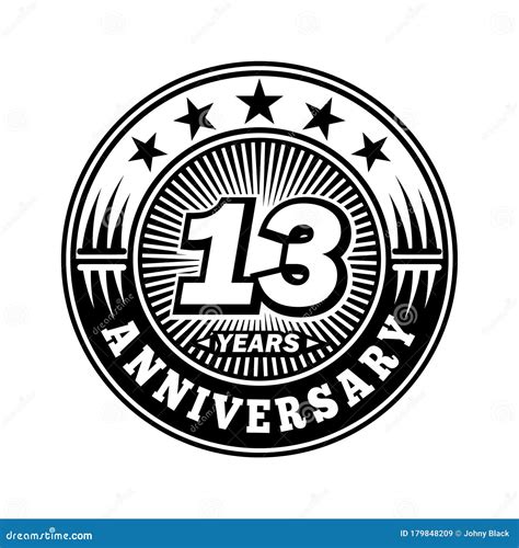 13 Years Anniversary Celebration. 13th Anniversary Logo Design ...