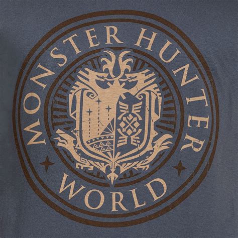 Monster Hunter - T-shirt logo du monde bleu | Elbenwald