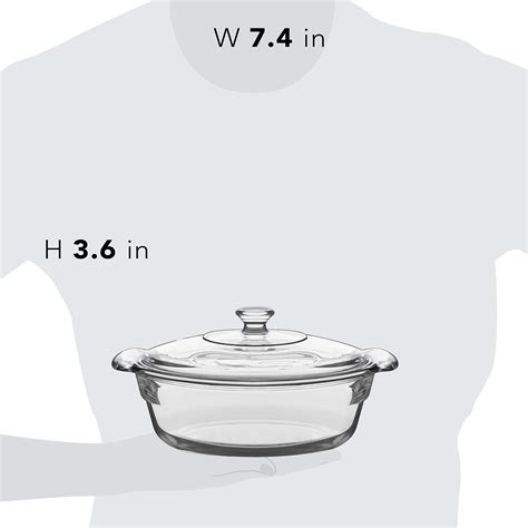 Libbey Baker's Premium Glass Casserole Dish with Cover, 2-quart