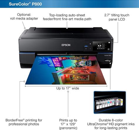 Epson SureColor P800 17 Inkjet Color Printer,Black India | Ubuy