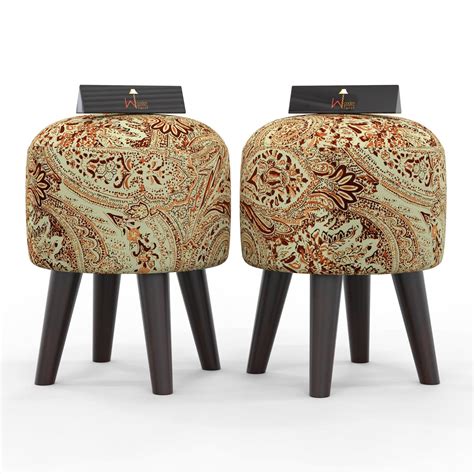 Buy Wooden Twist Stool For Living Room Set of 2 Online at woodentwist ...