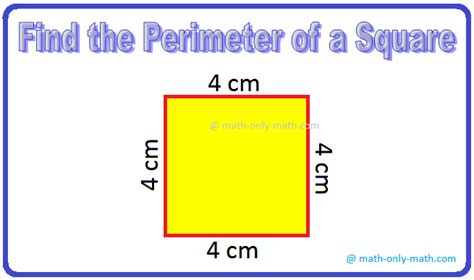 Image result for Perimeter of a Square Example