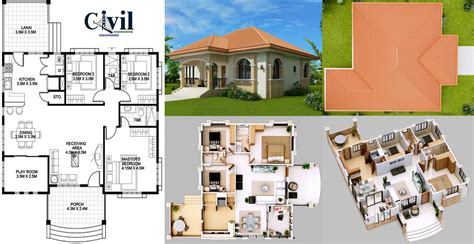 3 Bedroom Bungalow Floor Plan With Dimensions | Viewfloor.co