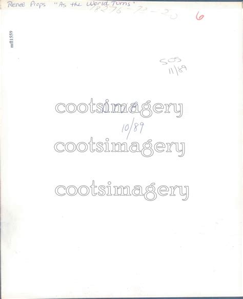 1989 Press Photo TV Soap Opera Actress Renee Props As The World Turns ...