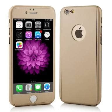 IPAKY 360 DEGREE IPHONE 5 5S phone cover With temperex Glass Gold ...