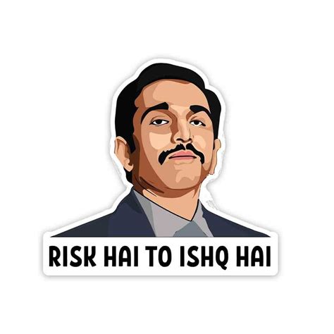 Risk hai to ishq hai Sticker - Buy best quality stickers, sticker packs ...