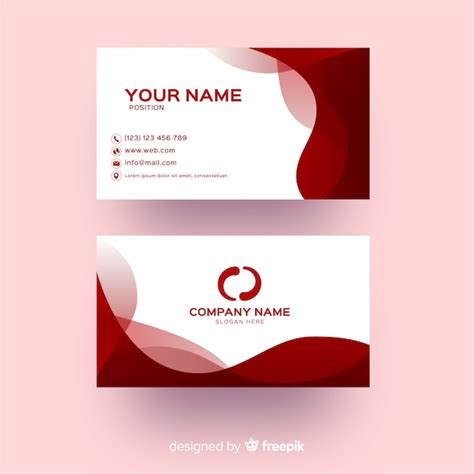 Flat abstract business card template | Free Vector