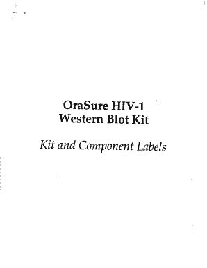 Fillable Online fda orasure western blot form Fax Email Print - pdfFiller