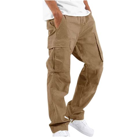 XFLWAM Men's Cargo Cargo Lightweight Work Pants Hiking Ripstop Cargo ...