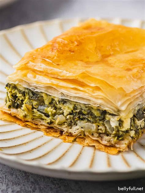Spanakopita Recipe (Greek Spinach Pie) - Belly Full