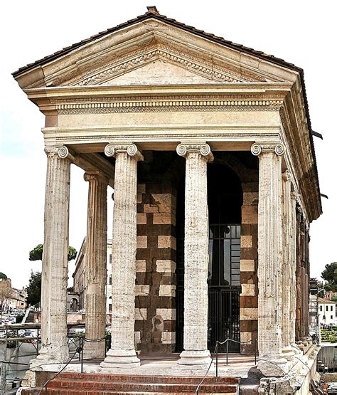 Ancient Roman Temple of Portunus in Rome, Italy