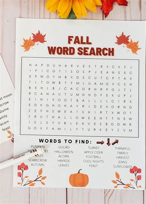 Fall Word Search PDF: Two FREE Printable Word Search to Download Now ...