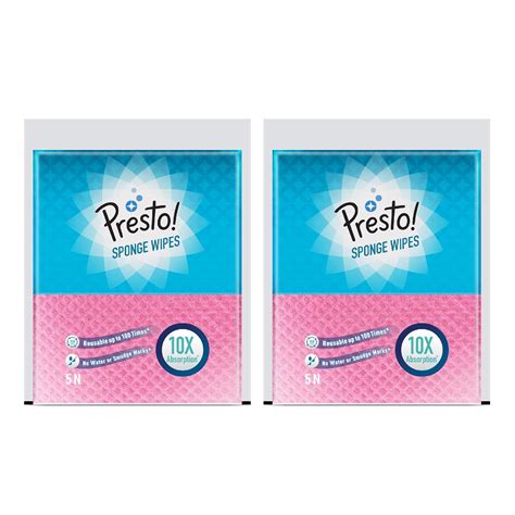 Buy Amazon Brand - Presto! Multi-Purpose Sponge Wipes | Assorted | 10 ...