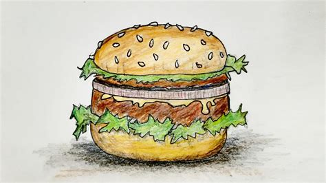 How To Draw A Realistic Burger Step By Step by drawingartificer on ...