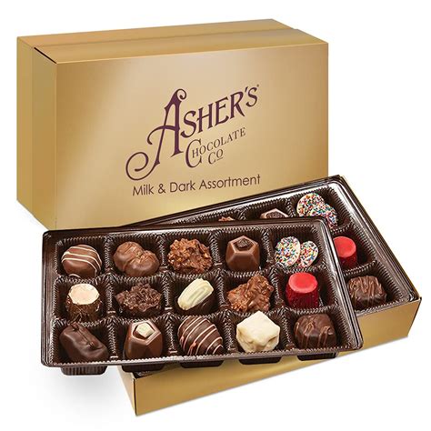 Buy Asher's Chocolates, Milk and Dark Chocolate Assortment, Small ...