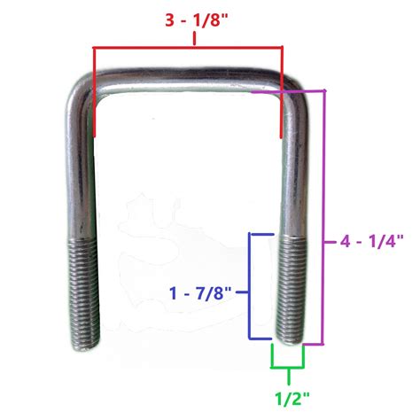 EZ Loader U-Bolt 1/2"-13 x 3 x 4-1/4" Zinc Plated 290-002485 – EZ ...