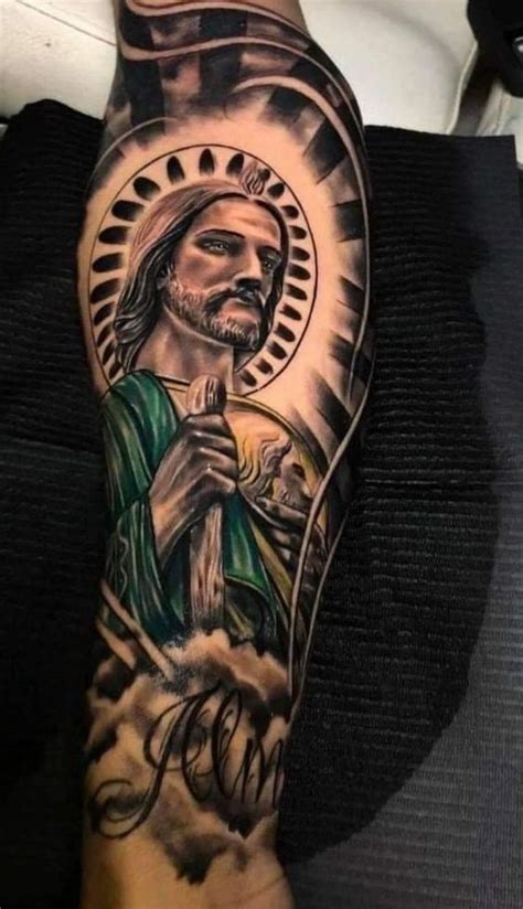 Tatuajes de San Judas Tadeo, varias ideas y su gran simbolismo