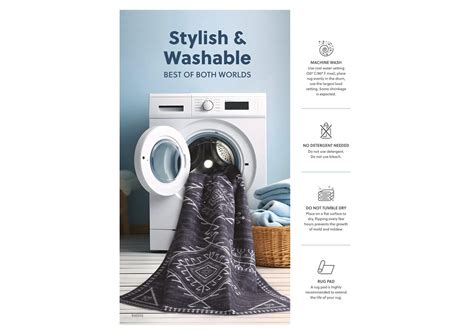 Moorhill 5' x 7' Washable Rug