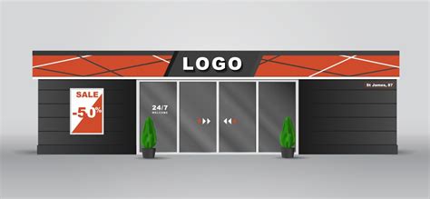 Front View of a Shop Vector 的图像结果