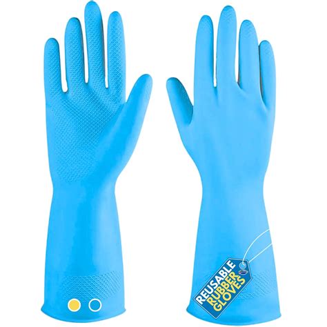F8WARES Latex Hand Gloves - Rubber For Cleaning Washing Utensils ...