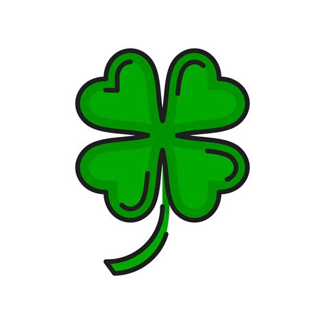 Four leaf clover, St. Patricks day color line icon 21519792 Vector Art ...