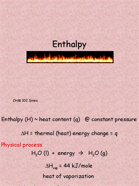 Understanding Enthalpy Through Calculations of Standard Enthalpies of Formation and Reaction ...