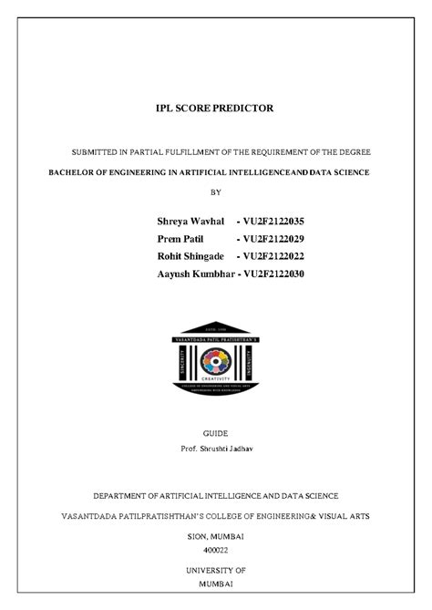 Cloud Computing Report SJ - IPL SCORE PREDICTOR SUBMITTED IN PARTIAL ...