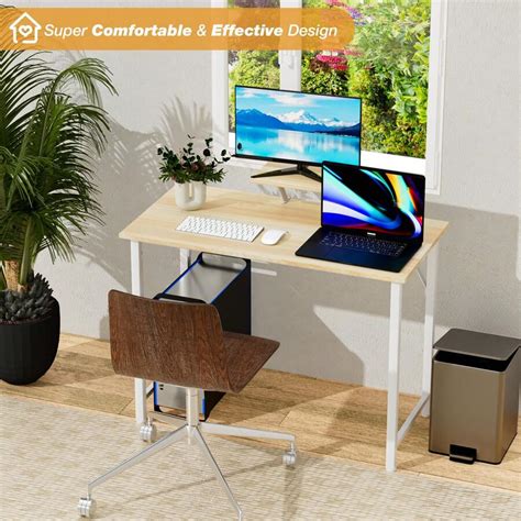 Computer Desk 100x50x75cm, Computer Desk With Screen Stand, Removable ...