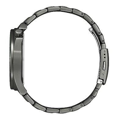 Citizen Men's Eco-Drive Gray Ion-Plated Stainless Steel Bracelet Watch ...