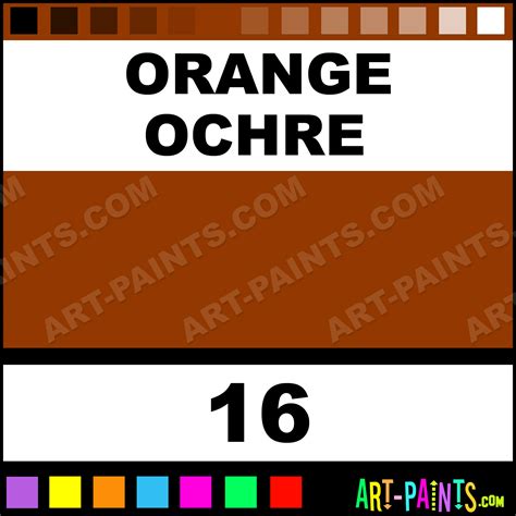 Orange Ochre Native Italian Earth Oil Paints - 16 - Orange Ochre Paint ...