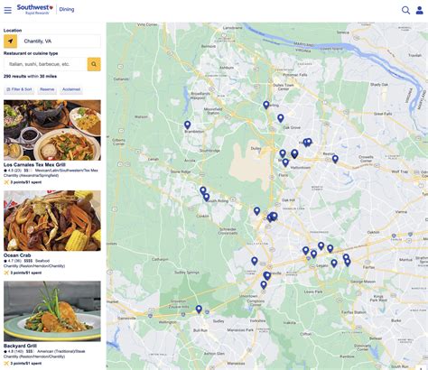 Southwest Airlines Rapid Rewards Dining Program Guide