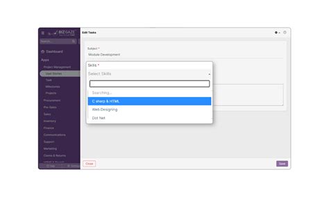 User Stories Bizgaze