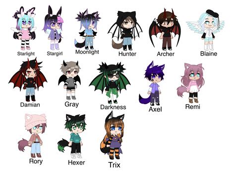 Here is a picture of all my main ocs with their names | Fandom