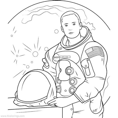 Nasa Astronaut Coloring Pages