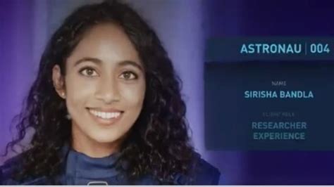 Who is Sirisha Bandla, the Indian woman who will fly into space on ...