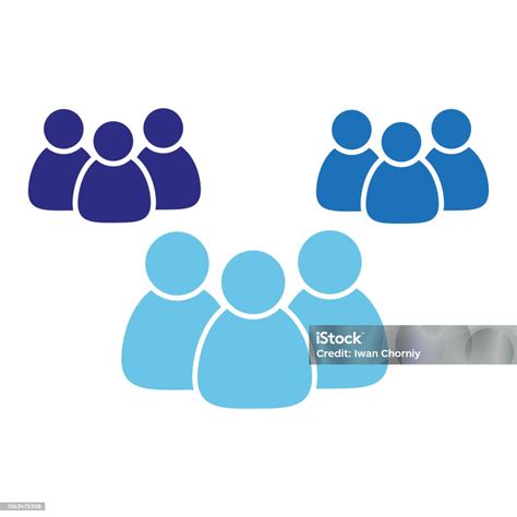 People Icons 3 Groups Of People Stock Illustration - Download Image Now ...