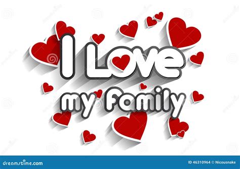 I Love My Family stock vector. Illustration of husband - 46310964