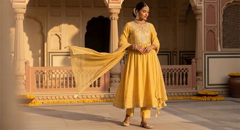Haldi Outfit Ideas for Guests: Yellow Kurtas Under â‚¹2000 – Shreekama