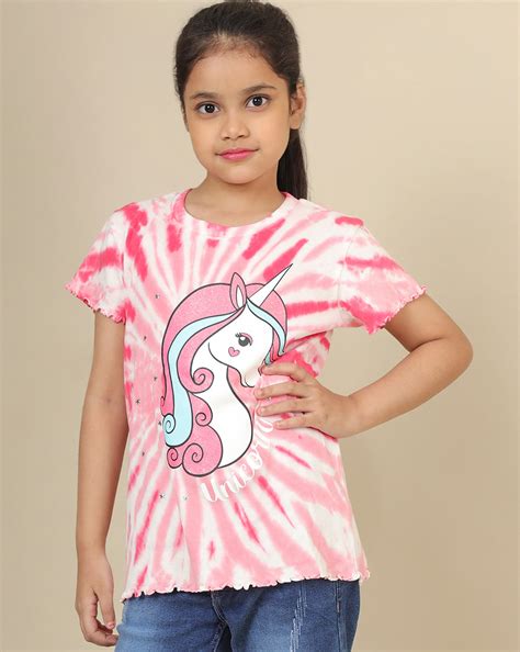 Kidsville Printed Regular Fit Tshirt For Girls