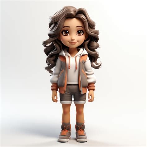 Premium AI Image | Imaginative Adventures FrontFacing 3D Female Kid ...