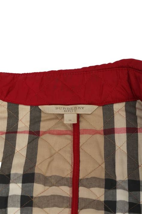Burberry Size M Red Quilted Short Jacket