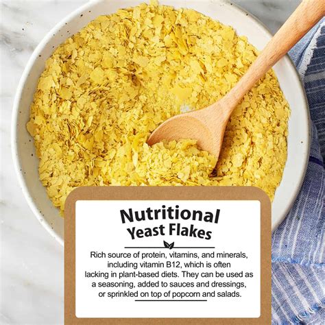 Nutritional Yeast Flakes, Non-GMO, Fortified Dry Nutrition Yeast Bulk ...