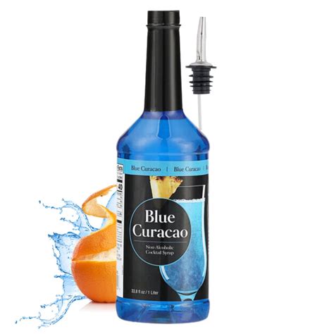 Amazon.com: Blue Curacao Syrup Non-Alcoholic. Original Bitter Orange ...