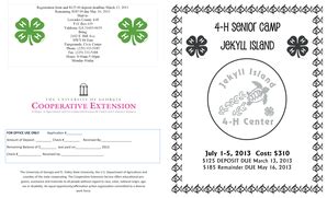 Fillable Online caes uga 4-H Senior Camp Jekyll Island - University of ...