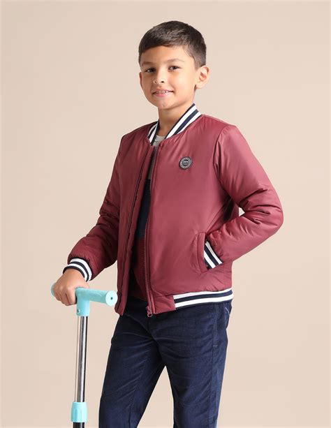 Buy Boys Boys Solid Spread Collar Jacket Red|U.S. Polo Assn. India